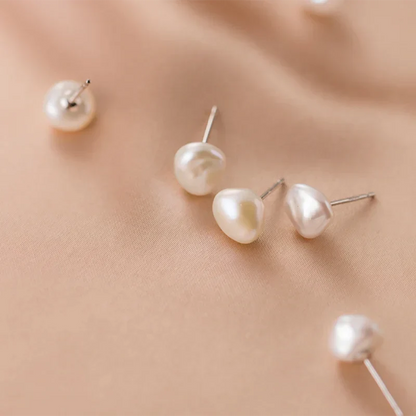 925 Sterling Silver Gentle Simple Nnatural Pearl for Women Luxury Piercing Earrings Wedding Fashion Charm Jewellery Gift