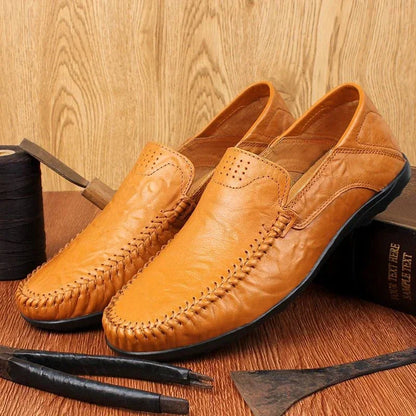 Fashion Leather Men Casual Shoes Luxury Brand Formal Men Loafers Moccasins Italian Breathable Slip on Male Boat Shoes Size 37-47
