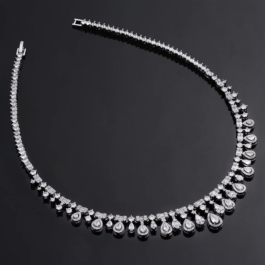 2025 New 4-piece Ring Cubic Zirconia Bridal Wedding Jewelry Set, Dubai Nigeria Crystal Wedding Jewelry Set