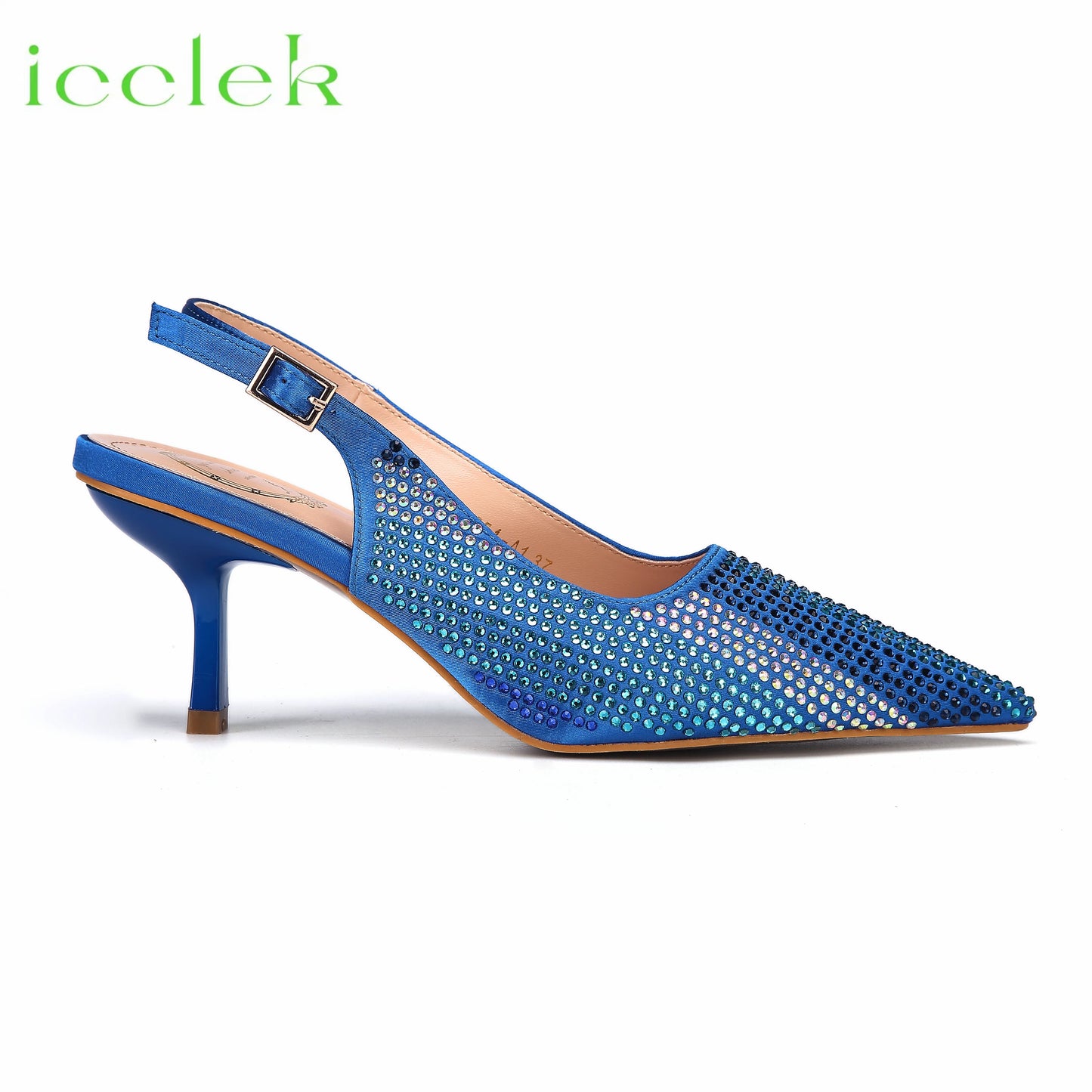Italian Design African Women's High Heels Pointed Toe Sandals Party Wedding Party Magenta Color Shoes and Bags Set