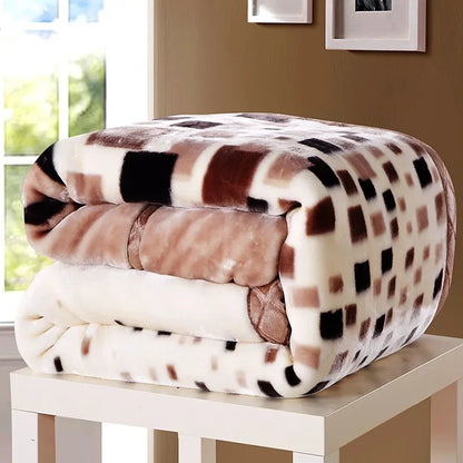 Double Layers Raschel Mink Blankets 6 kilograms Winter Soft Warm Fluffy Weighted Blankets  200*230 Double Blankets
