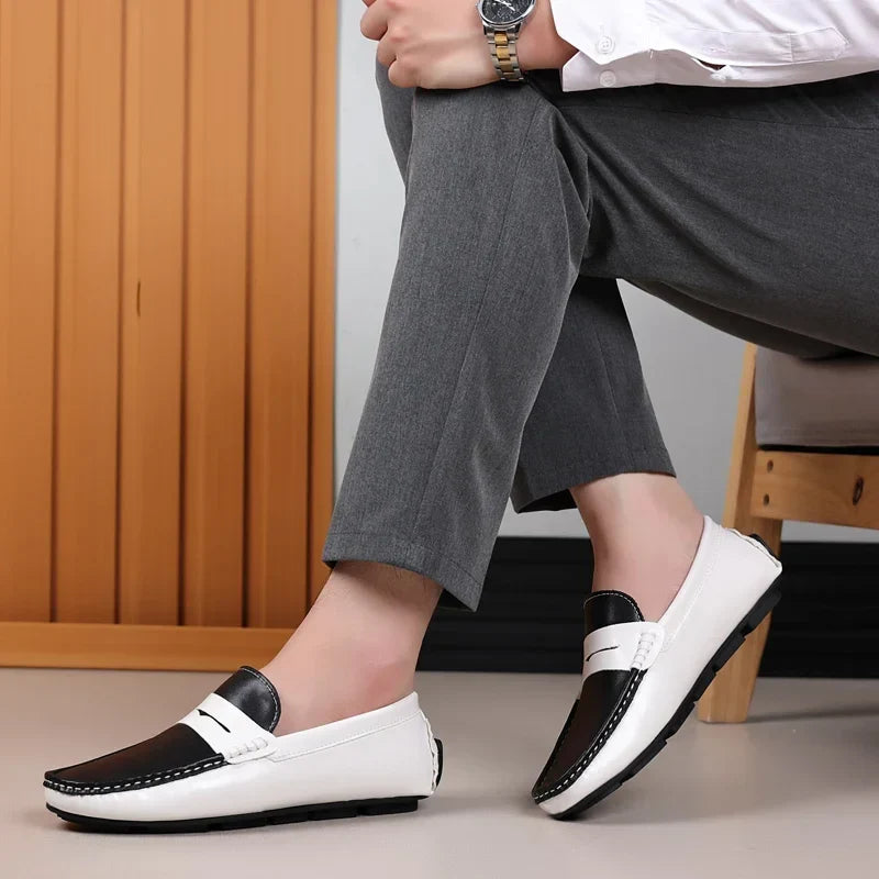 Business Shoes Fashion Casual Shoes Man Luxury Leather Loafers Breathable Slip on Male Boat Shoes Moccasins Driving Shoe