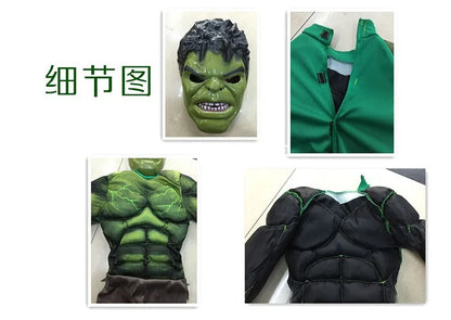 New  Hulk Costumes for kids/ Fancy dress/Halloween Carnival Party Cosplay Boy Kids Clothing Decorations Supplies