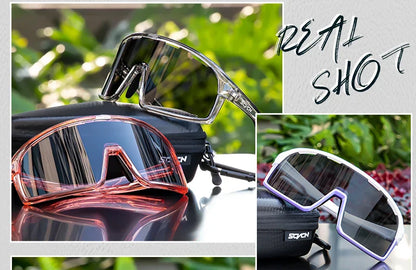 Photochromic Cycling Sunglasses Cycling Glasses UV400 Bicycle Eyewear Sports MTB Outdoor Bike Goggles Sunglasses Eyepieces