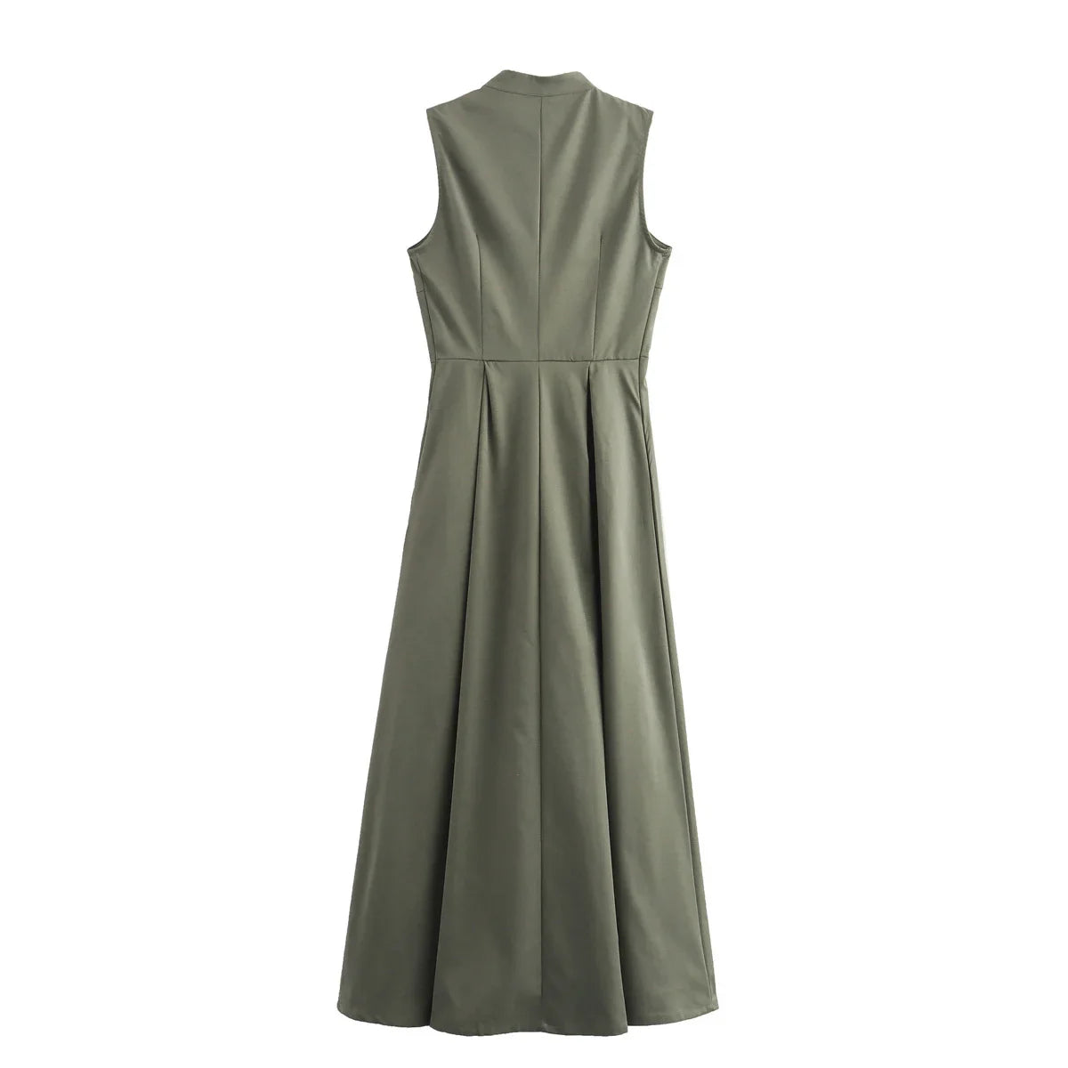 Draped Long Dresses for Women Zip Sleeveless Maxi Dress Woman Summer Holiday Womens Dresses Ruched Party Female Dress