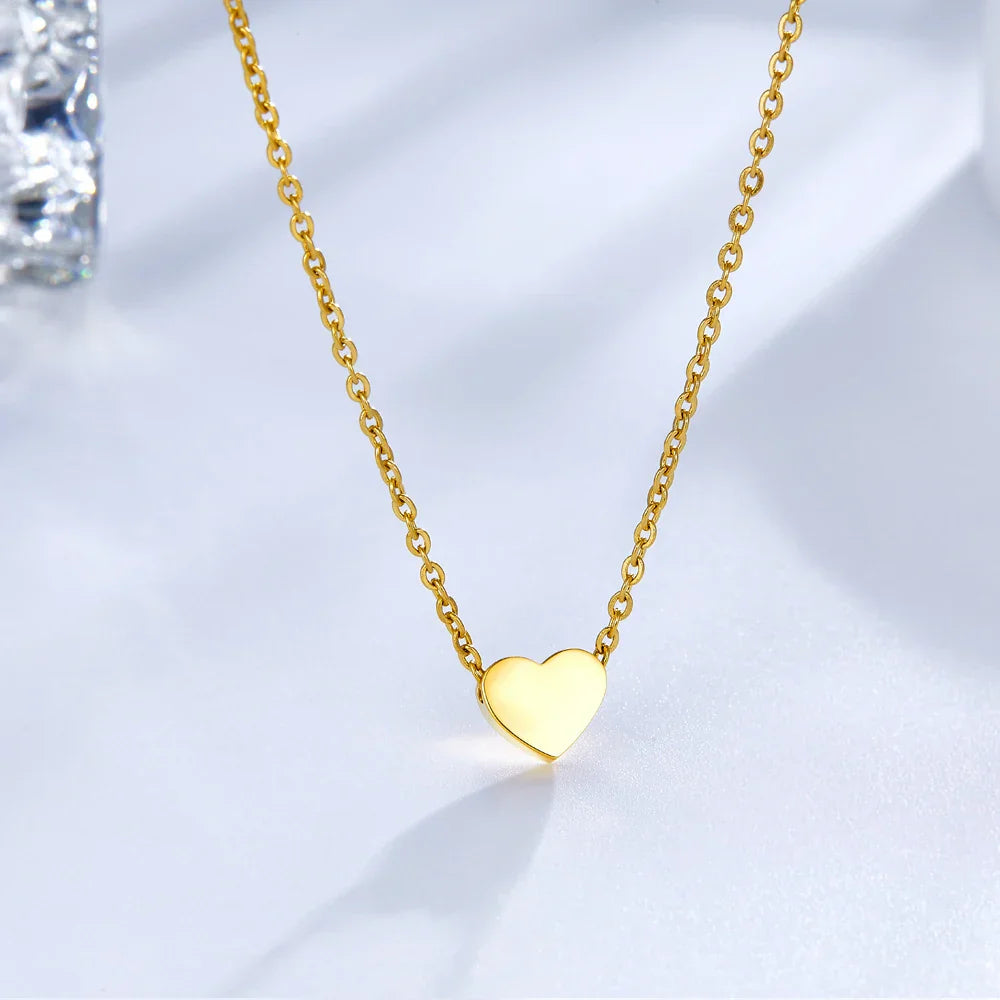 Heart Star Moon Pendant Necklaces Tiny Charms Stainless Steel Choker Women/Girls Y2K Sweater Boho Jewelry Collares