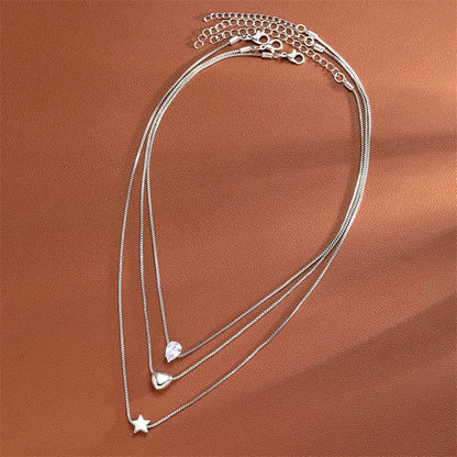 Classic Pendant Necklace for Women Micro Zircon Turkish Lucky Evil Eyes Palm Cross Pearl Multilayer Metal Chain Choker Jewelry