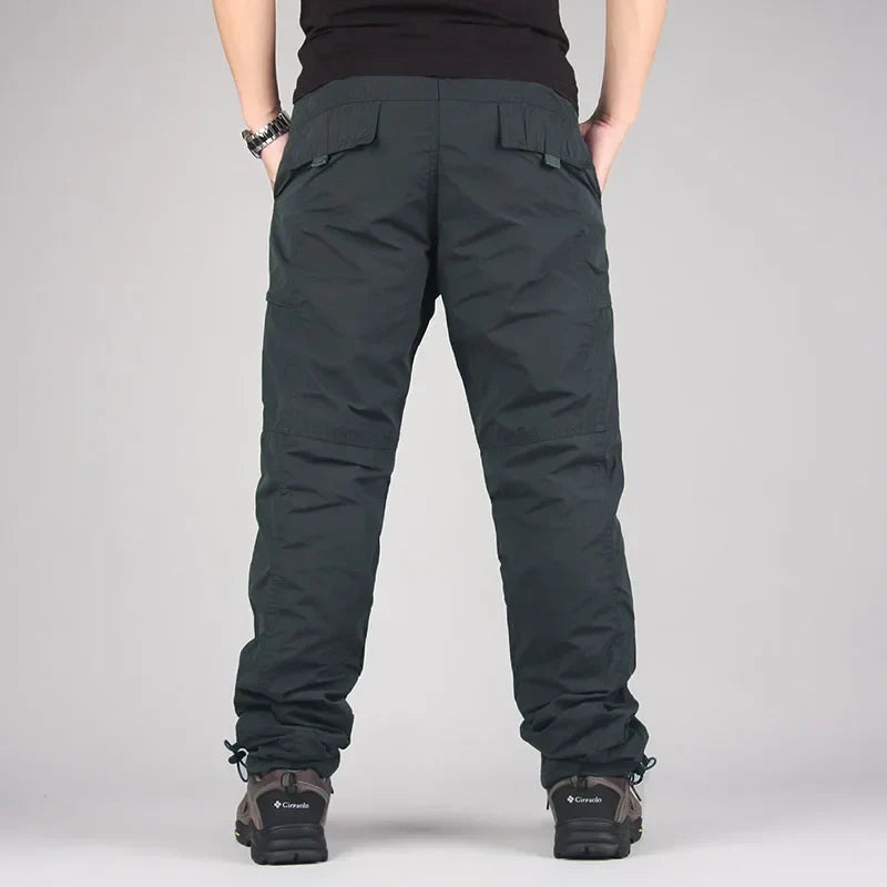 Men's Fleece Cargo Pants Winter Plush Tactical Pants Casual Joggers 3XL Korean Loose Hiking Running Warm Thermal Trousers