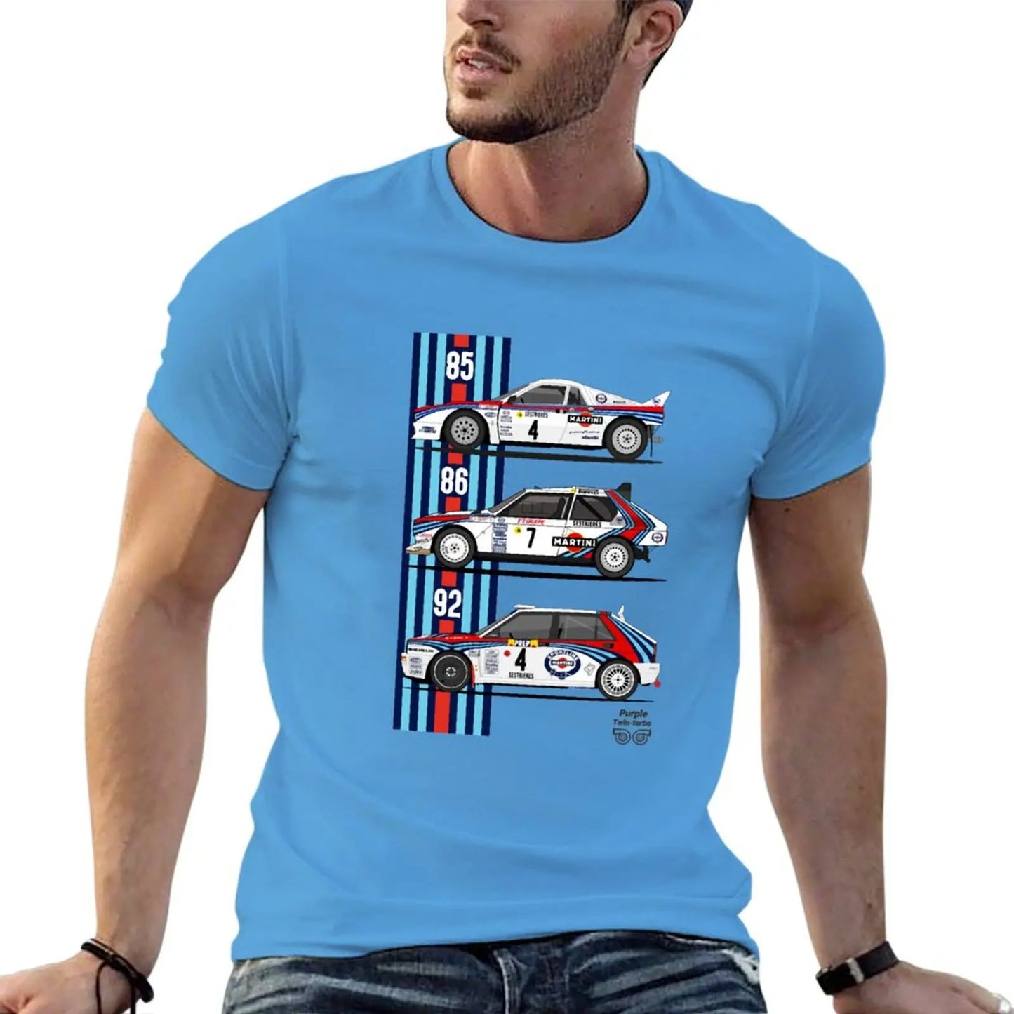 Lancia Martini trio T-shirt summer top graphics mens t shirts pack