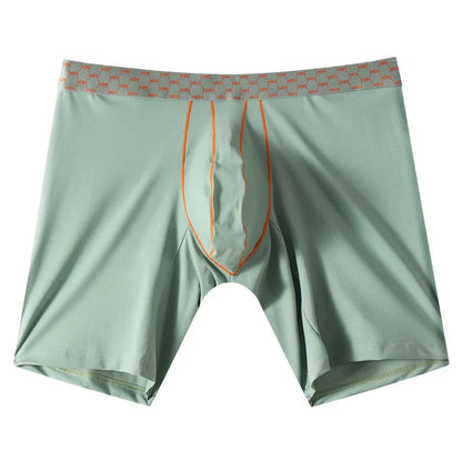 Mens Underwear Ice Silk Boxer Shorts Homme Ropa Breathable U Convex Pouch Panites Man Nylon Middle Waist Underpant Cueca M-XXL