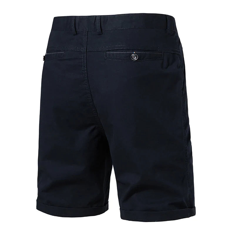 8 Colors Mens Cotton Casual Shorts Summer Business Casual Knee Pants Classic Khaki American Style Streetwear Golf Shorts Beige