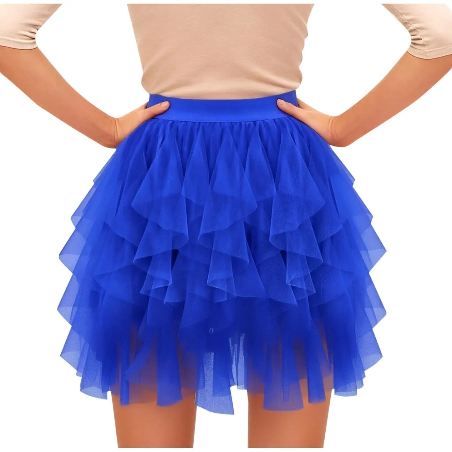 Women's Tulle Tutu Skirt Fashion Solid Color High Waist Mesh Skirt A-line Puff Skirt Cute Cake Skirt Cute Ballet Ball Half Skirt