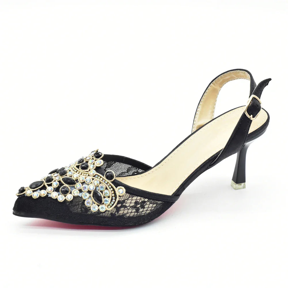Latest Party Shoes and Bags To Match for Nigerian Wedding Pumps Bride Luxury African Shoe and Bag Set for Party in Women