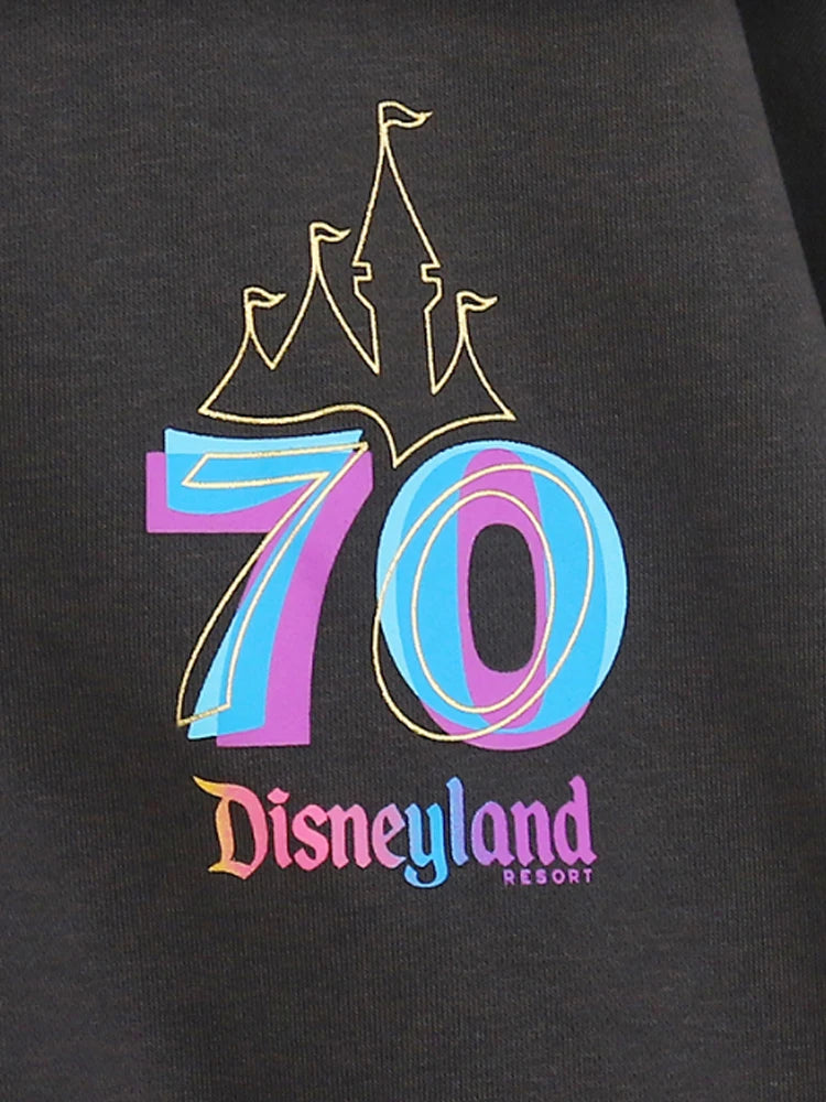 Mickey Mouse Cartoon Print Embroidery Fleece Sweatshirt Women Hooded Zipper
