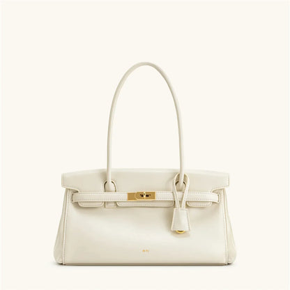 Women's 2026 New Yara Underarm Bag Large Capacity Breadstick Bag Small Design Trendy Lock Buckle Soft Leather Handbag