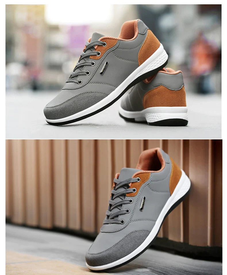 Men Shoes Spring Autumn Waterproof Walking Sneakers Leisure Male Leather Sports Shoes Non-Slip Footwear Tennis for Men