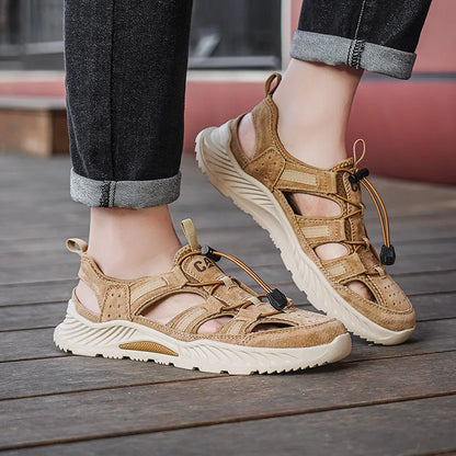 Mens Sandals Summer Outdoor Walking Fashionable Comfortable Soft Beach Water Shoes Daily Versatile Breathable Commuting Sneakers