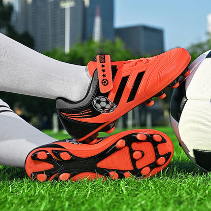 New Kids Turf Football Boots Training Shoes Soccer Shoes Drop Shipping Professional Match Grass Ultralight Cleats Boys Non-Slip