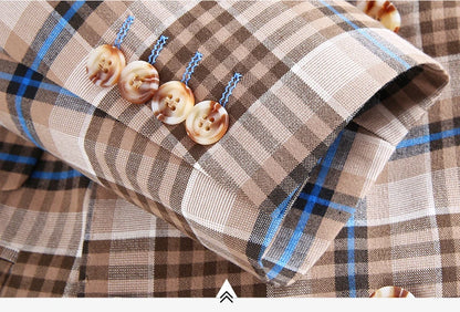 Blazers Calças Marca de Luxo Boutique Masculina Moda Xadrez Jaqueta Terno Casual de Negócios Calças Roupa de Festa para Noivo