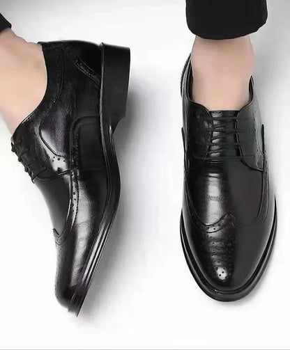 Social Shoe Male Breathable In Summer Official New Pointed Toe Men's Formal Shoes Cheap Liquidation Gentleman Legitimate Leather