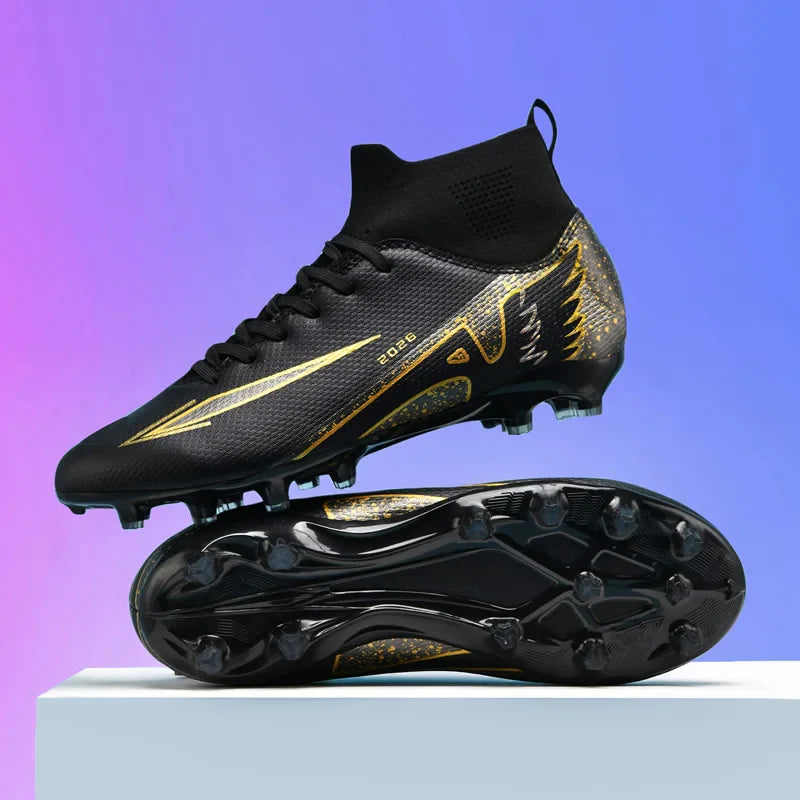 New Men Soccer Shoes Outdoor High Ankle Non-Slip Sports Shoes Ultralight Indoor Football Boots High-quality Futsal Non-Slip