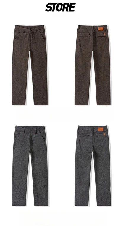 Men's Slim Fit Chenille Long Pants Advanced Business Casual Trousers Trend Autumn Comfortable Daily Wear Male Clothing