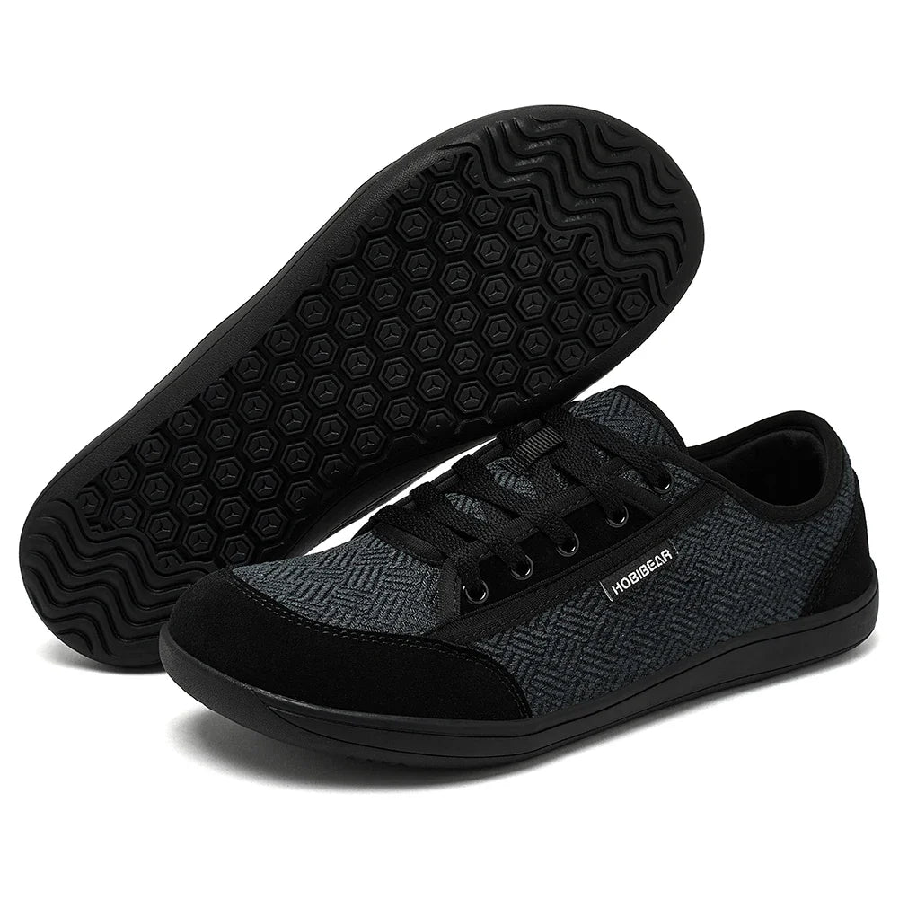 Barefoot Shoes Mens Womens | Zero Drop | Wide Toe | Minimalist Cowhide Leather Lace Up Fashion Sneakers