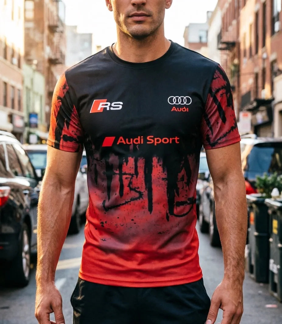 Summer Fashion Racing Motorcycle Pattern Printed Rider Short Sleeve T-shirt for Men and Women Adult Sports Top
