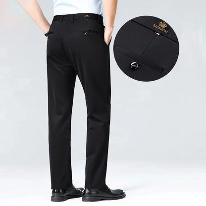 1-Pack Men's Professional Straight-Leg Stretch Formal Pants Non-Iron Comfortable Business Slacks Wrinkle-Resistant Loose Fit