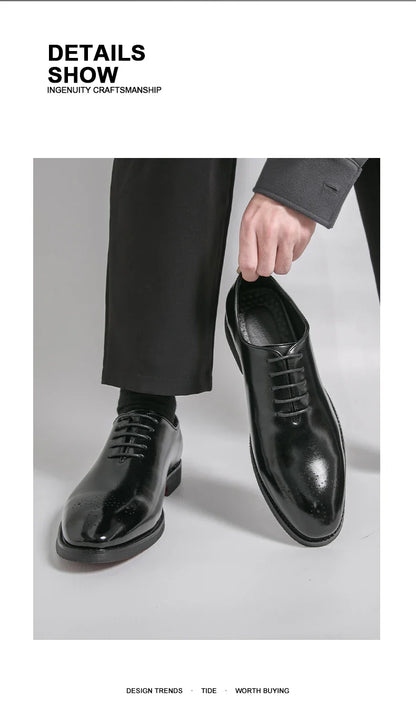 Men's Dress Shoes Trend Wedding Social Casual Leather Men Office Casual Business Shoes High Quality Formal Oxford Shoes Male