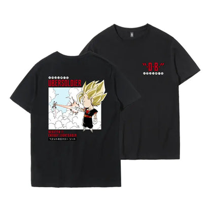 Tide Brand Joint T-shirt Wukong Frisa Animation Peripheral Clothes Ins Men's America Short-sleeved T-shirt