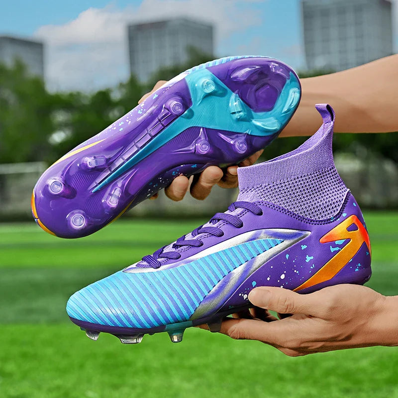 New Men Football Boots Sports Shoes Futsal High Ankle Soccer Shoes High-quality Indoor Non-Slip Outdoor Ultralight Non-Slip