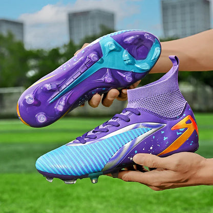 New Men Football Boots Sports Shoes Futsal High Ankle Soccer Shoes High-quality Indoor Non-Slip Outdoor Ultralight Non-Slip