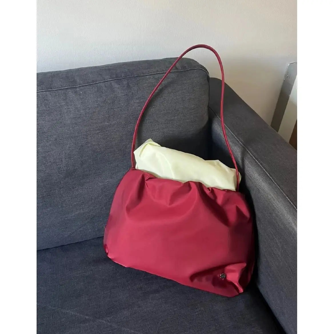 Women Bags 2025 New Nylon Korean Fashion Spring Cloud Shaped Shoulder Bag Handbag High-Capacity