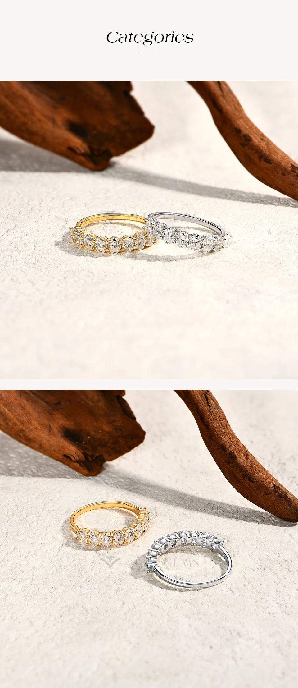ATTAGEMS Oval Cut Moissanite Rings for Women 1.8CTW DVVS1 Diamond S925 Silver 18K Gold Plated Matching Wedding Band Jewelry Gift