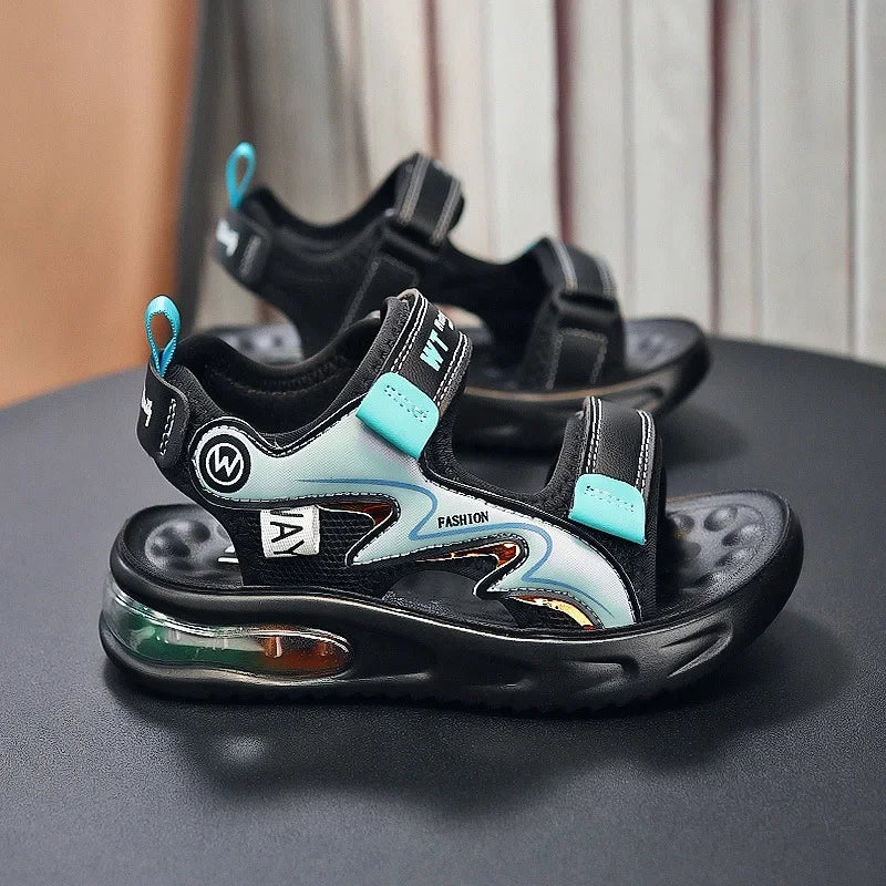 Summer Kids Sport Sandals Breathable Open-Toe Non-slip Casual Sandals for Boys Outdoor Activities