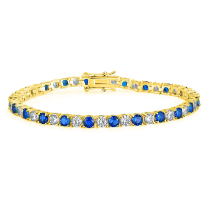 4mm 5mm Moissanite Diamond Tennis Necklace for Women Men 925 Sterling Silver Yellow Gold Color Lab Sapphire Emerald