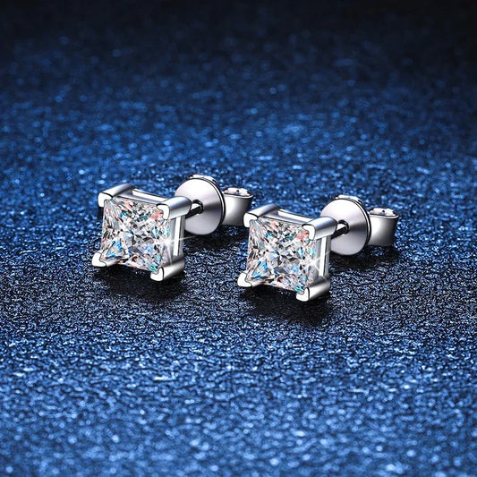 1ct D Color Moissanite Stud Earrings For Women Luxury Jewelry Original 925 Sterling Diamond Wedding Party Earring Gift
