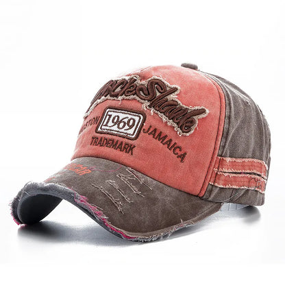 2025 High Quality Washed cowboy letters Cotton Cap For Men Women Adjustable Autdoor Sun protection hat Rock Shark Baseball Caps