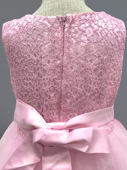 Girls Sleeveless Lace Floral Princess Dresses#981