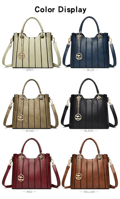 Genuine Brand Fashion Luxury High Quality 3 Layers Leather Handbag Women 2024 Crossbody Bags for Women Lady Large Capacity 2024