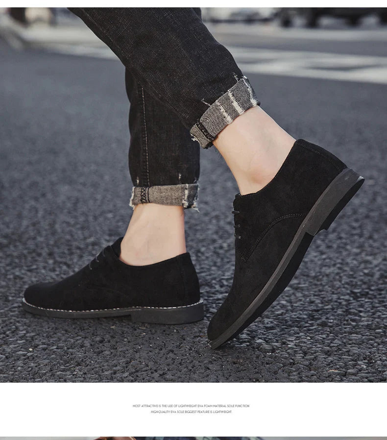 Sapatos Masculinos Derby de Luxo, Sapatos de Couro de Camurça de Alta Qualidade para Homens, Sapatos Casuais de Negócios, Sapatos de Amarrar Masculinos para Festas e Casamentos, Tamanho Grande