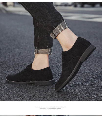 Sapatos Masculinos Derby de Luxo, Sapatos de Couro de Camurça de Alta Qualidade para Homens, Sapatos Casuais de Negócios, Sapatos de Amarrar Masculinos para Festas e Casamentos, Tamanho Grande