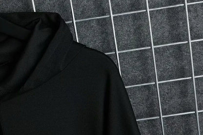 New Men's Hoodies Sweatshirt Autumn Casual Techwear Hip Hop Harajuku Hoodie Men Ribbons Patchwork Japanese Streetwear Darkwear