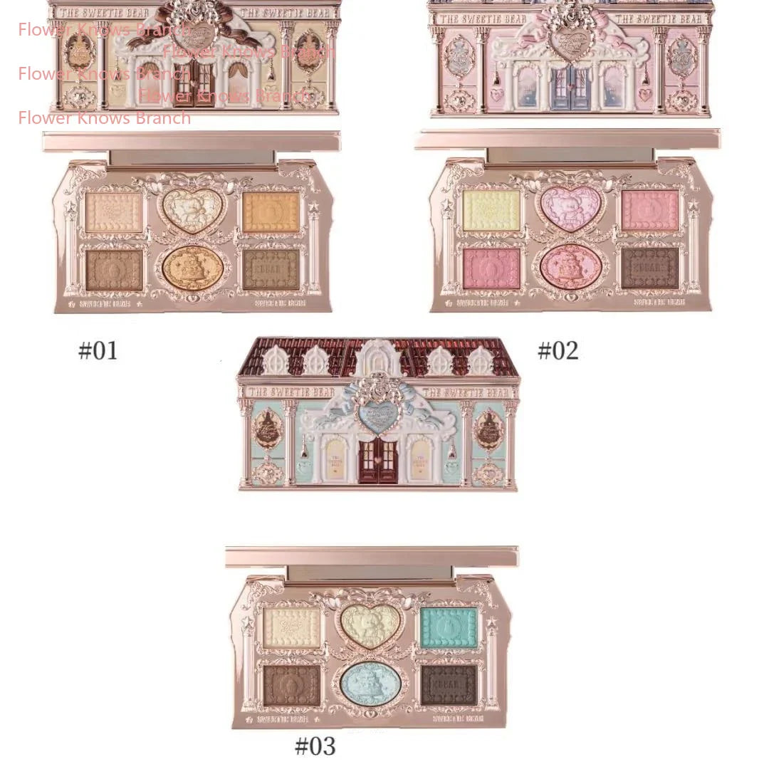 THE SWEETIE BEAR COLLECTION Makeup Gift Set All In Concealer Palette Blush Setting Powder Lip Jelly Gift Box Mirror