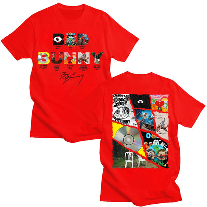 Bad Bunny Fashion 2025 New Cotton Tshirts Vintage Funny Frog Debí Tirar Más Fotos Tees Women Men Design Aesthetic Top Y2K Trends