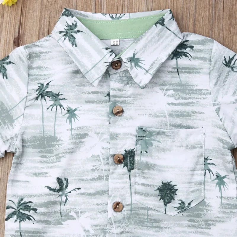 Lioraitiin Toddler Kids Baby Boy Gentleman Clothes Outfits Short Sleeve Shirts+Pants Clothing Set For Baby Boy 1-6T