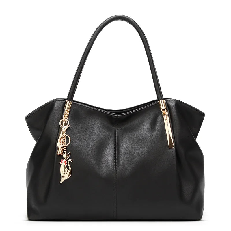 Women's Fashionable and Versatile Tote Bag with an Elegant Vibe, Large Capacity with Metal Accents, Pu Handbag and Shoulder Bag, Women's Business Travel Bag, Suitable for Outings/Shopping/Commuting/Work/Office/Business Trips/