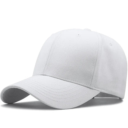Hard Cotton Big Size Baseball Hat Woman Solid Color Sun Cap Hiphop Man Plus Size