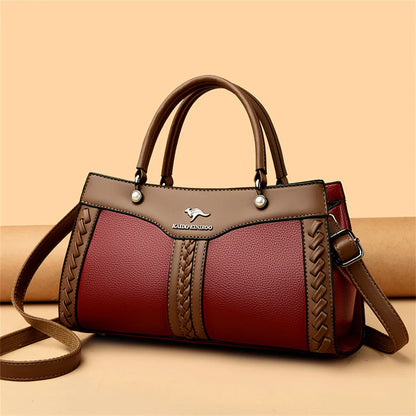 Luxury Designer Multi Layered Women's Handbag 2024 Trendy High Quality Soft Leather Messenger Bag Women's Shoulder Crossbody Bag